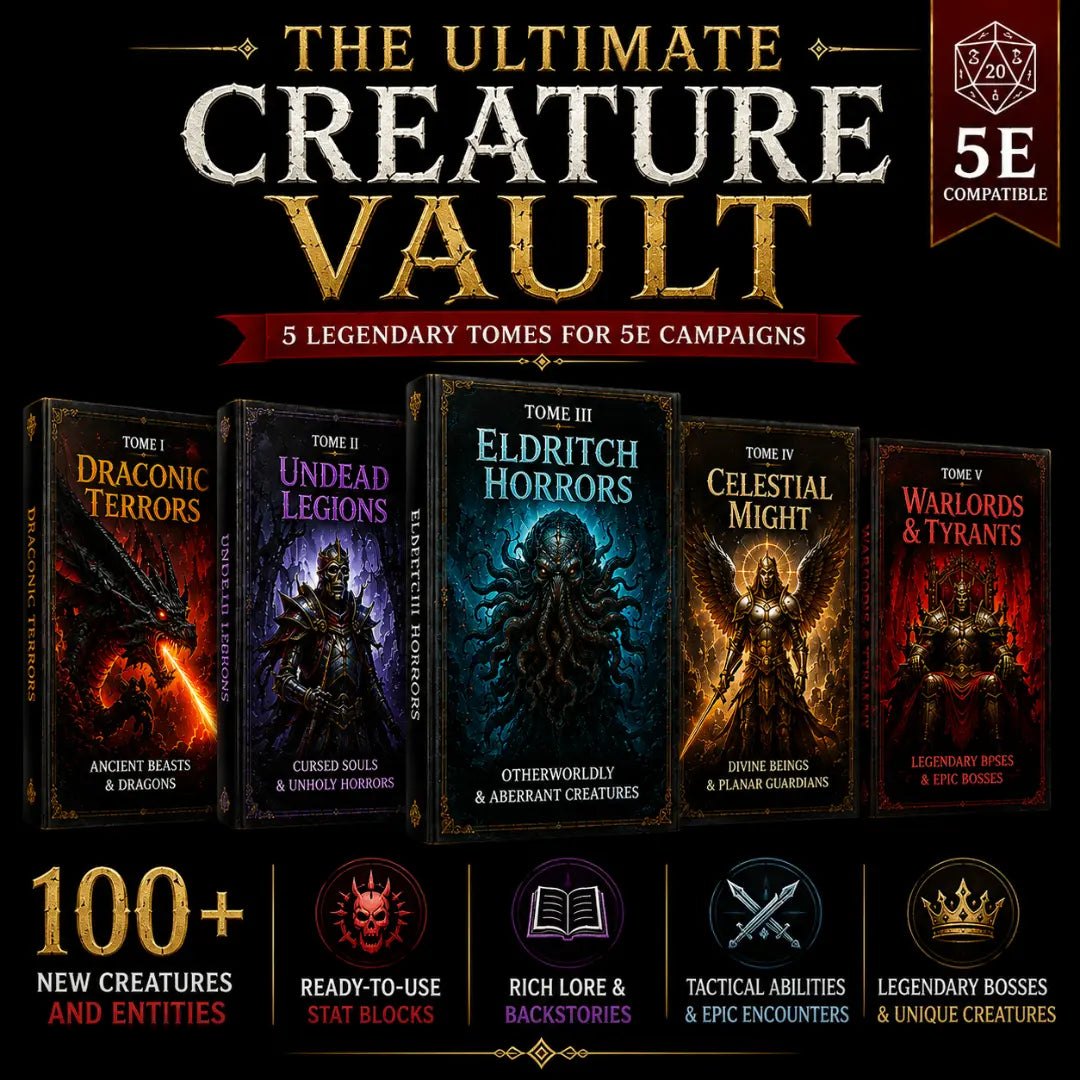 The Ultimate Creature Vault - 5 Legendary Tomes for 5E Campaigns